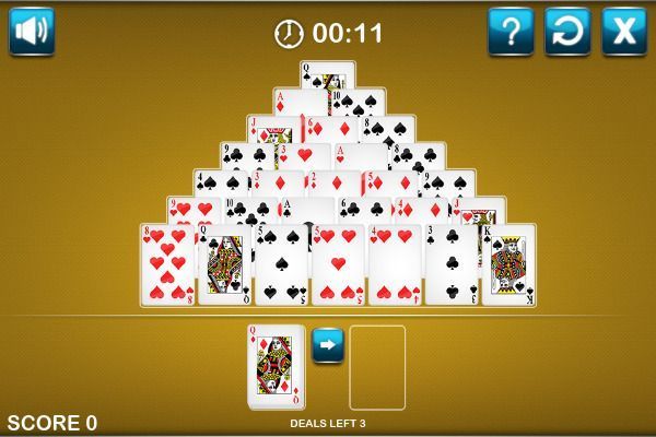 Pyramid Solitaire 🕹️ 🃏 | Kartenspiel Puzzle Kostenloses Browserspiel - Bild 1