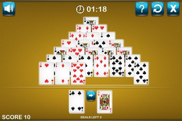 Pyramid Solitaire 🕹️ 🃏 | Kartenspiel Puzzle Kostenloses Browserspiel - Bild 2