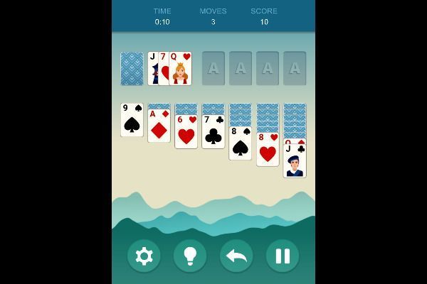 Solitaire Grande 🕹️ 🃏 | Kartenspiel Logik Kostenloses Browserspiel - Bild 2