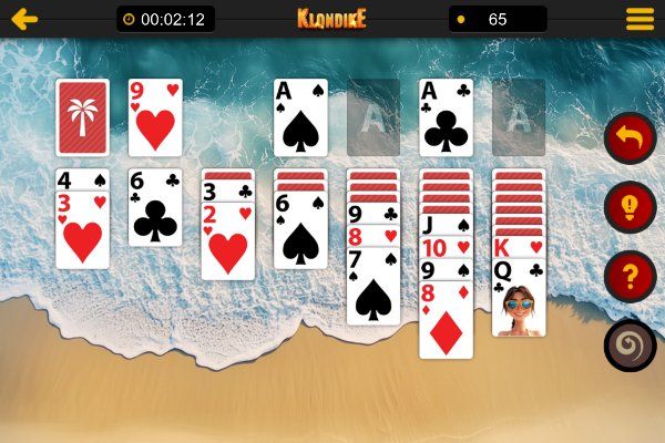 Solitaire Summer Klondike 🕹️ 🃏 | Jeu de navigateur de puzzle de cartes - Image 2