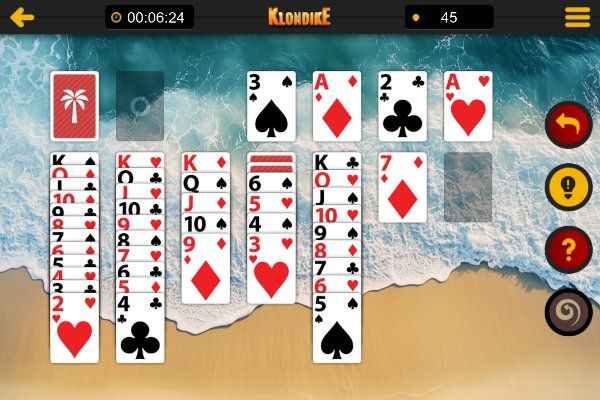 Solitaire Summer Klondike 🕹️ 🃏 | Jeu de navigateur de puzzle de cartes - Image 3