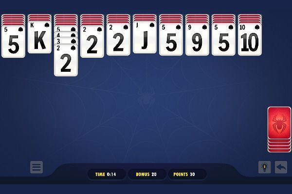 Spider Solitaire Blue 🕹️ 🃏 | Free Cards Puzzle Browser Game - Image 1