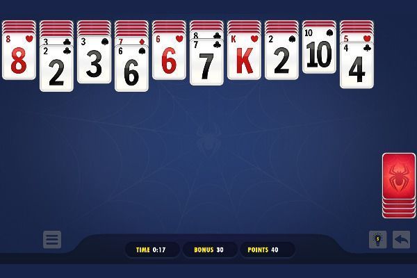Spider Solitaire Blue 🕹️ 🃏 | Free Cards Puzzle Browser Game - Image 3