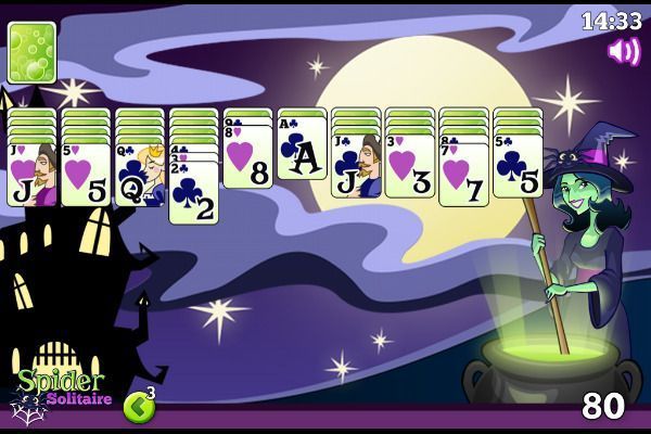 Spider Solitaire Witch 🕹️ 🃏 | Free Cards Puzzle Browser Game - Image 1