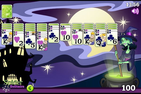 Spider Solitaire Witch 🕹️ 🃏 | Free Cards Puzzle Browser Game - Image 2