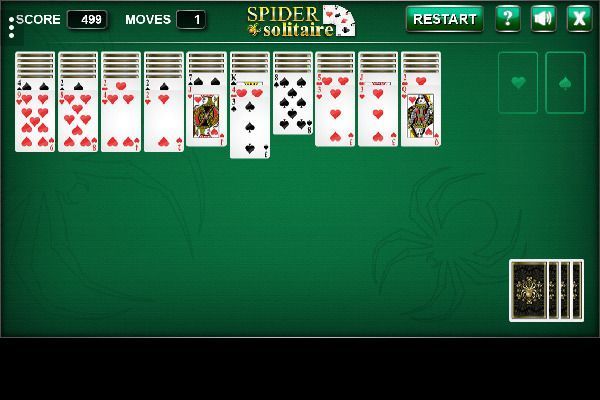 Spider Solitaire 🕹️ 🃏 | Jogo de navegador de cartas TAGTR.skills - Imagem 1