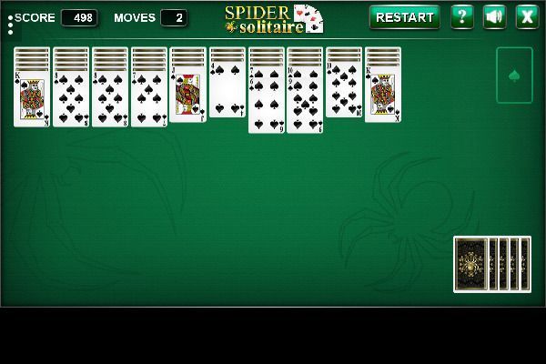 Spider Solitaire 🕹️ 🃏 | Jogo de navegador de cartas TAGTR.skills - Imagem 2