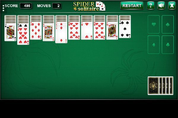 Spider Solitaire 🕹️ 🃏 | Juego de navegador de cartas TAGTR.skills - Imagen 3