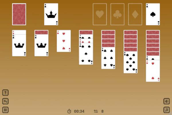 Super Solitaire 🕹️ 🃏 | Kartenspiel Logik Kostenloses Browserspiel - Bild 1