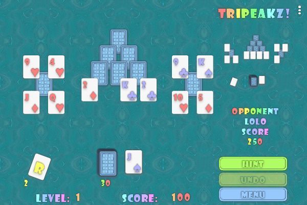 TriPeakz 🕹️ 🃏 | Free Cards Board Browser Game - Image 1
