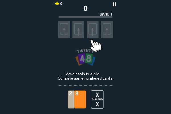 Twenty48 Solitaire 🕹️ 🃏 | Kartenspiel Puzzle Kostenloses Browserspiel - Bild 1
