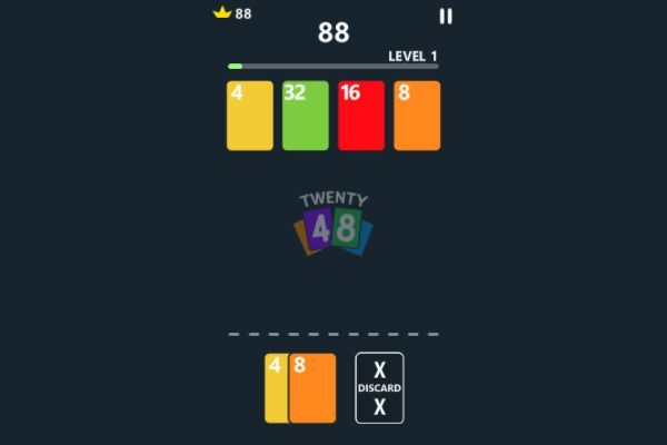 Twenty48 Solitaire 🕹️ 🃏 | Kartenspiel Puzzle Kostenloses Browserspiel - Bild 3