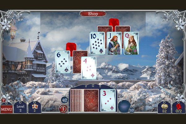 Winter Solitaire TriPeaks 🕹️ 🃏 | Gioco per browser rompicapo di carte - Immagine 2