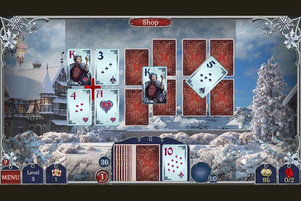 Winter Solitaire TriPeaks 🕹️ 🃏 | Gioco per browser rompicapo di carte - Immagine 3