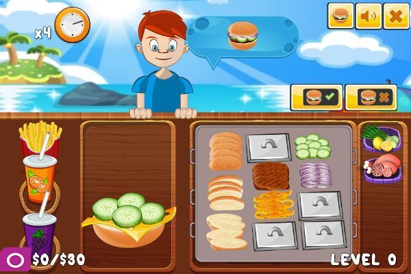Beach Burger 🕹️ 🏖️ | Free Skill Casual Browser Game - Image 2