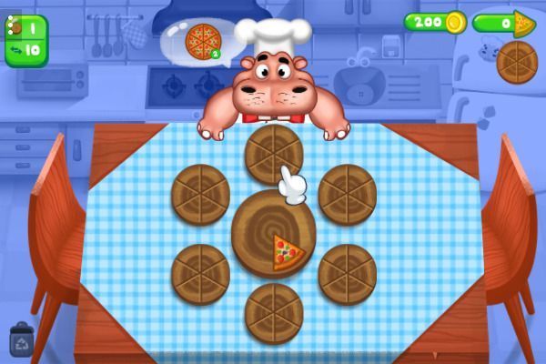 Hippo Pizza Chef 🕹️ 🏖️ | Logik Casual Kostenloses Browserspiel - Bild 1
