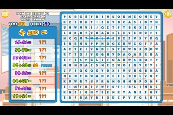 Math Word Search 🕹️ 🏖️ | Puzzle Casual Kostenloses Browserspiel - Bild 1