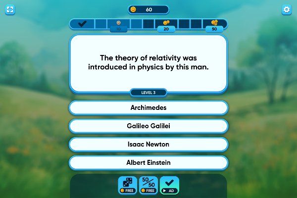 Quizmania Trivia Game 🕹️ 🏖️ | Jogo de navegador de quebra-cabeças casual - Imagem 2