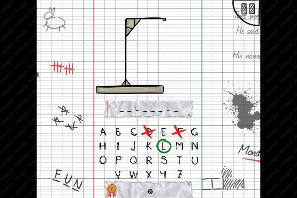 The Hangman Game Scrawl 🕹️ 🏖️ | Jogo de navegador casual de lógica - Imagem 1