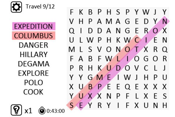 Word Search Classic 🕹️ 🏖️ | Jogo de navegador casual de habilidade - Imagem 2