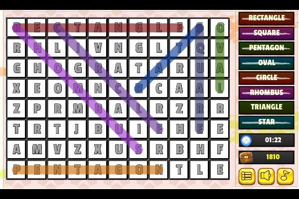 Word Search Shapes 🕹️ 🏖️ | Free Skill Casual Browser Game - Image 2