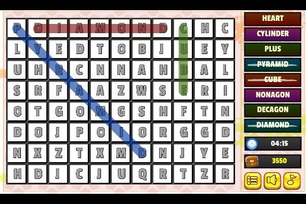 Word Search Shapes 🕹️ 🏖️ | Jogo de navegador de habilidade casual - Imagem 3