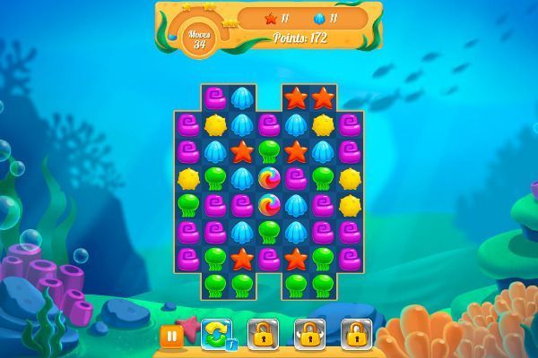 Aqua Blitz 2 🕹️ 🍬 | Puzzle Match-3 Kostenloses Browserspiel - Bild 1