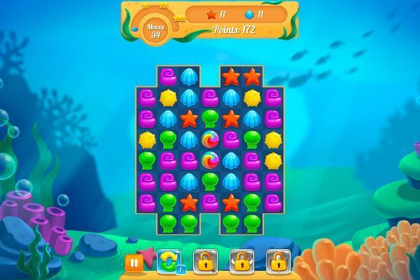 Aqua Blitz 2 🕹️ 🍬 | Gioco per browser rompicapo match-3 - Immagine 1