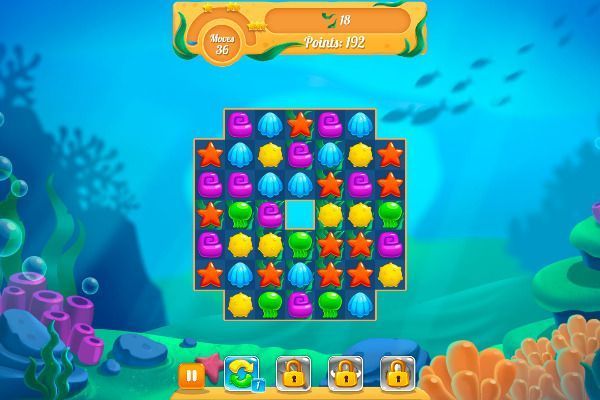 Aqua Blitz 2 🕹️ 🍬 | Puzzle Match-3 Kostenloses Browserspiel - Bild 2