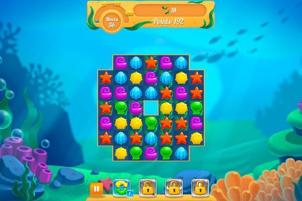 Aqua Blitz 2 🕹️ 🍬 | Gioco per browser rompicapo match-3 - Immagine 2