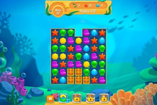 Aqua Blitz 2 🕹️ 🍬 | Puzzle Match-3 Kostenloses Browserspiel - Bild 3
