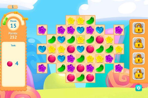 Candy Rain 8 🕹️ 🍬 | Gioco per browser rompicapo match-3 - Immagine 1