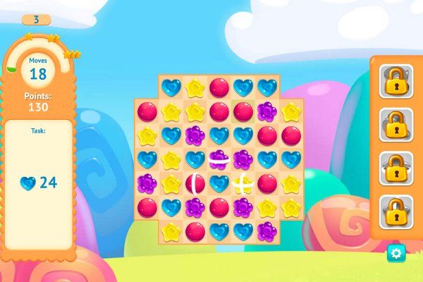 Candy Rain 8 🕹️ 🍬 | Free Puzzle Match-3 Browser Game - Image 3