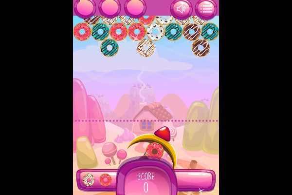 Donut Shooter 🕹️ 🍬 | Puzzle Match-3 Kostenloses Browserspiel - Bild 1