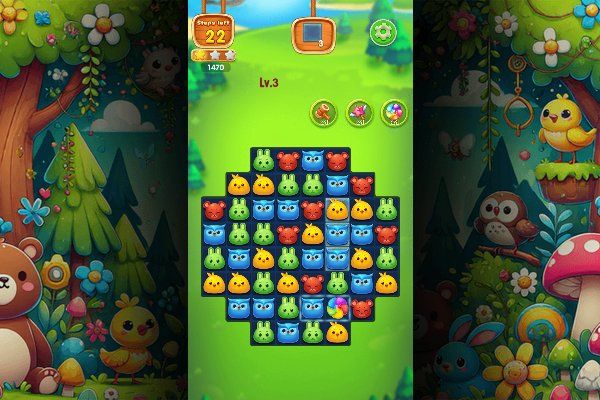 Forest Glade Mysteries 🕹️ 🍬 | Juego de navegador rompecabezas match-3 - Imagen 3