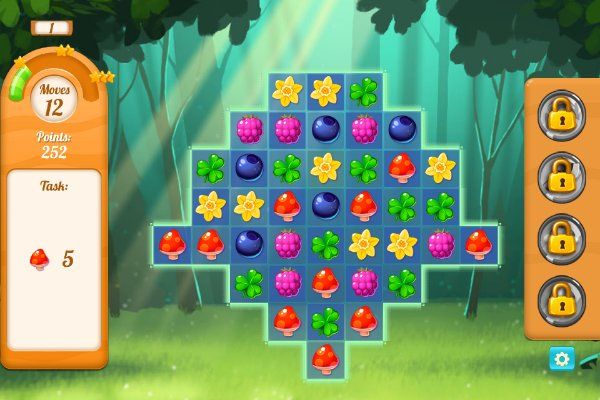 Forest Match 2 🕹️ 🍬 | Puzzle Match-3 Kostenloses Browserspiel - Bild 1