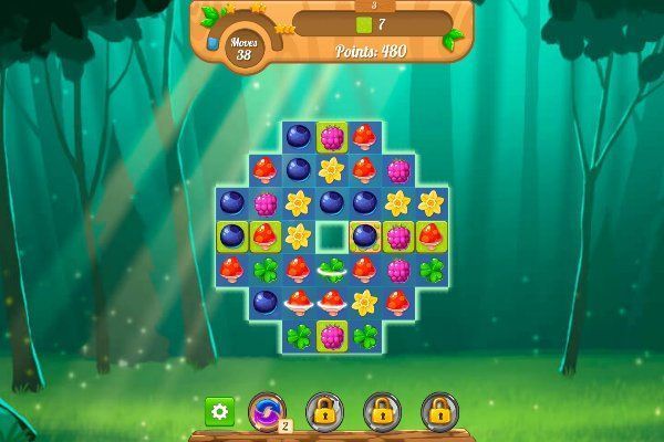 Forest Match 🕹️ 🍬 | Puzzle Match-3 Kostenloses Browserspiel - Bild 2