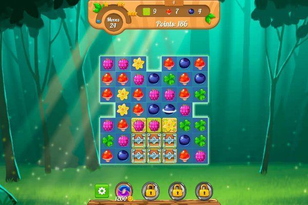 Forest Match 🕹️ 🍬 | Puzzle Match-3 Kostenloses Browserspiel - Bild 3