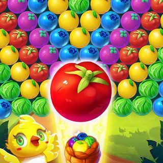 Play Fruit Bubble Shooters  🕹️ 🍬