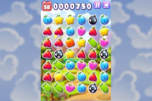 Fruit Crush Frenzy 🕹️ 🍬 | Juego de navegador rompecabezas match-3 - Imagen 2