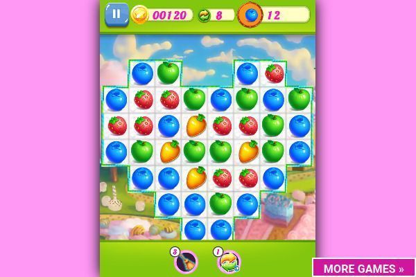 Fruit Swipe Mania 🕹️ 🍬 | Puzzle Match-3 Kostenloses Browserspiel - Bild 1
