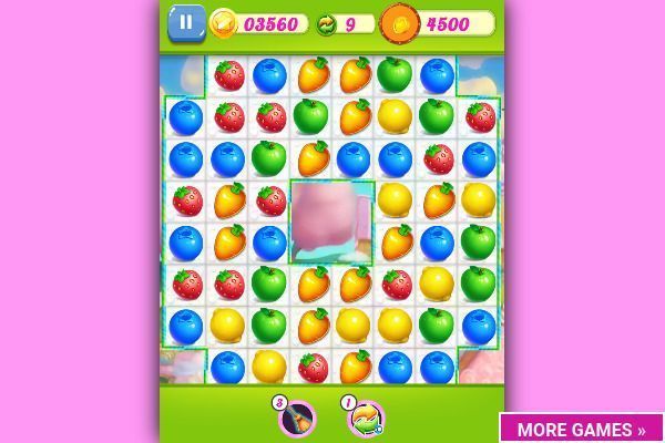 Fruit Swipe Mania 🕹️ 🍬 | Juego de navegador rompecabezas match-3 - Imagen 2