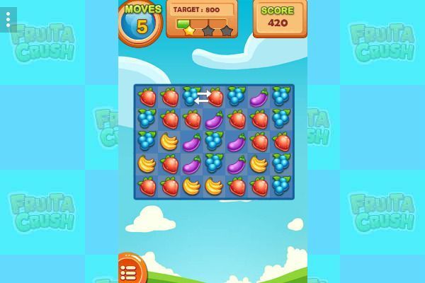 Fruita Crush 🕹️ 🍬 | Puzzle Match-3 Kostenloses Browserspiel - Bild 1