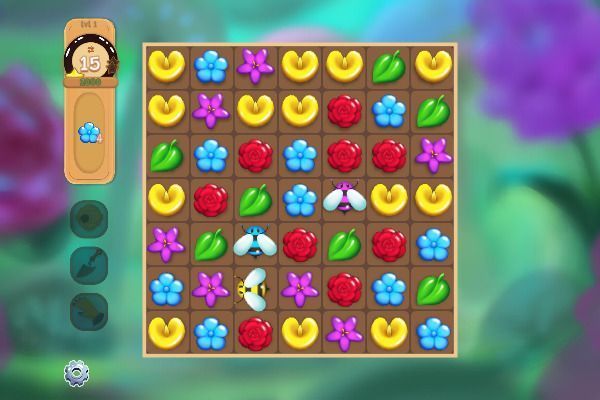 Garden Bloom 🕹️ 🍬 | Puzzle Match-3 Kostenloses Browserspiel - Bild 2