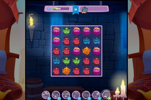 Genie Quest 🕹️ 🍬 | Puzzle Match-3 Kostenloses Browserspiel - Bild 1
