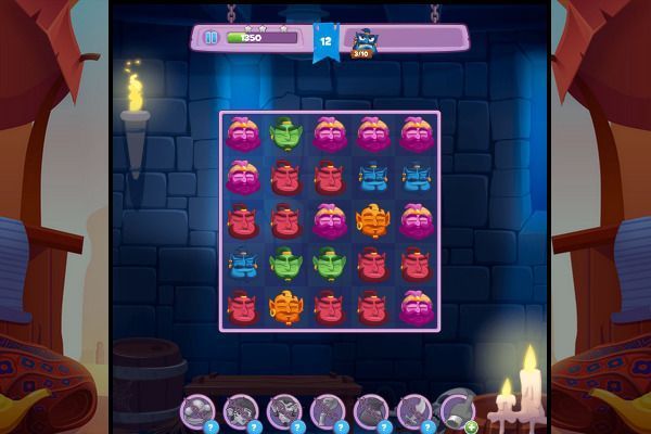 Genie Quest 🕹️ 🍬 | Free Puzzle Match-3 Browser Game - Image 1