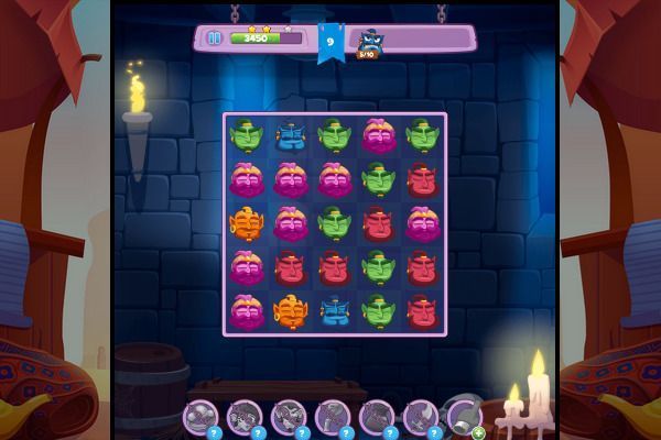 Genie Quest 🕹️ 🍬 | Free Puzzle Match-3 Browser Game - Image 3