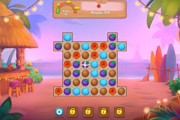 Hawaii Match 3 🕹️ 🍬 | Gioco per browser rompicapo match-3 - Immagine 2