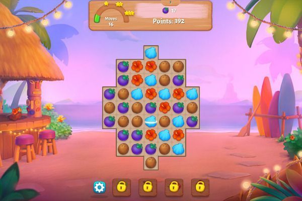 Hawaii Match 3 🕹️ 🍬 | Free Puzzle Match-3 Browser Game - Image 3