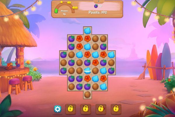 Hawaii Match 3 🕹️ 🍬 | Jeu de navigateur de puzzle match-3 - Image 3